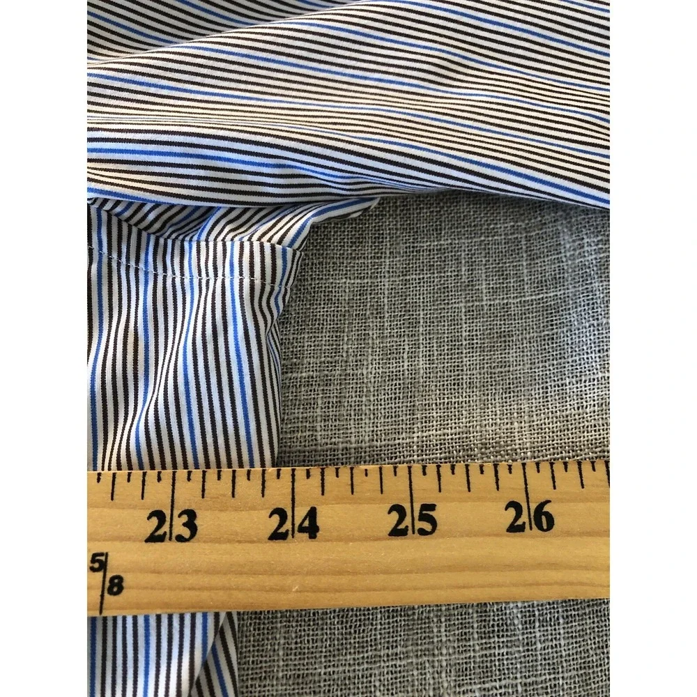 Bugatchi Shirt Mens Extra Large Stripe Ooohcotton Tech Career Casual Office